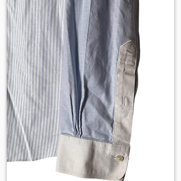 Brooks Brothers Shirt Adult L Blue/White 1818 Regent Non-Iron Button Up Mens - Picture 2 of 9